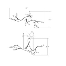 Load image into Gallery viewer, Vines™ LED Pendant Light - line drawing.
