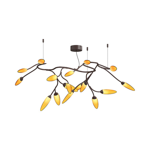 Vines™ LED Semi Flush Mount Ceiling Light in Coffee Bronze.