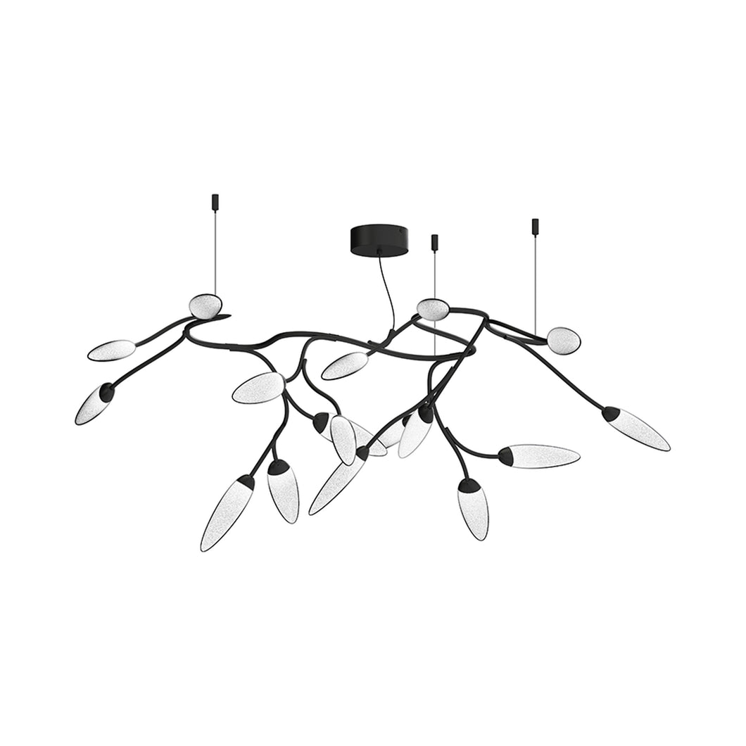 Vines™ LED Semi Flush Mount Ceiling Light in Satin Black.