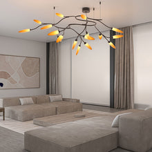 Load image into Gallery viewer, Vines™ LED Semi Flush Mount Ceiling Light in living room.
