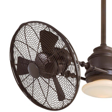 Load image into Gallery viewer, Vintage Gyro LED Ceiling Fan in Detail.
