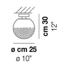 Load image into Gallery viewer, Bolle Semi Flush Mount Ceiling Light - line drawing.
