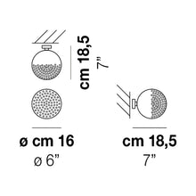 Load image into Gallery viewer, Bolle Semi Flush Mount Ceiling Light - line drawing.
