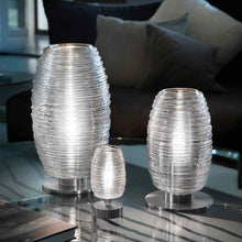 Load image into Gallery viewer, Damasco Table Lamp in living room.
