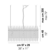 Load image into Gallery viewer, Diadema SP K3 Chandelier - line drawing.
