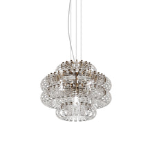 Load image into Gallery viewer, Ecos Chandelier in Matt Bronze/Crystal Striped (Small).
