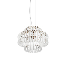 Load image into Gallery viewer, Ecos Chandelier in Matt Bronze/White Striped (Small).
