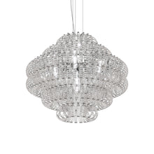 Load image into Gallery viewer, Ecos Chandelier in Glossy Chrome/Crystal Striped (Large).
