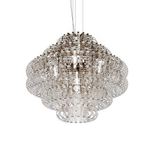 Load image into Gallery viewer, Ecos Chandelier in Matt Bronze/Crystal Striped (Large).
