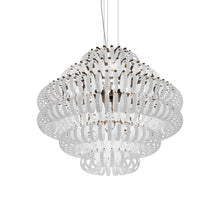 Load image into Gallery viewer, Ecos Chandelier in Matt Bronze/White Striped (Large).
