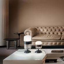 Load image into Gallery viewer, Futura Table Lamp in living room.
