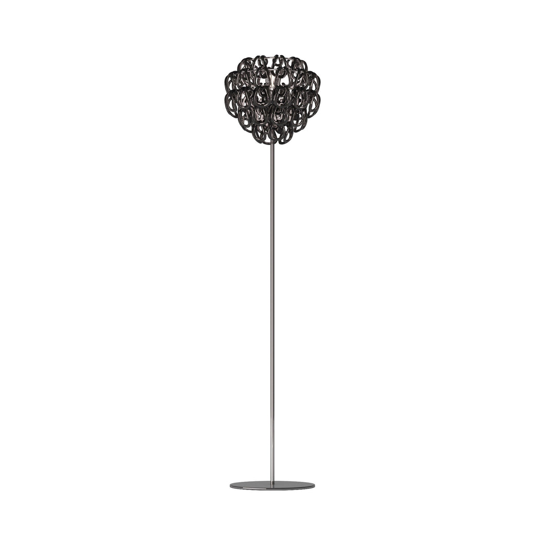 Giogali Floor Lamp in Glossy Chrome/Black.