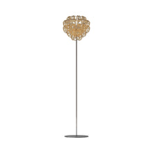 Load image into Gallery viewer, Giogali Floor Lamp in Glossy Chrome/Crystal Amber.
