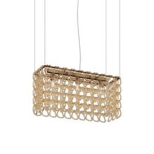 Load image into Gallery viewer, Giogali Rectangular Pendant Light in Crystal Amber/Matt Bronze (Small).
