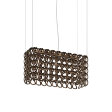 Load image into Gallery viewer, Giogali Rectangular Pendant Light in Crystal Bronze/Matt Bronze (Small).
