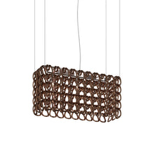 Load image into Gallery viewer, Giogali Rectangular Pendant Light in Crystal Copper/Glossy Chrome (Small).
