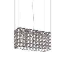 Load image into Gallery viewer, Giogali Rectangular Pendant Light in Crystal Silver/Glossy Chrome (Small).
