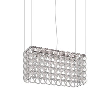 Load image into Gallery viewer, Giogali Rectangular Pendant Light in Crystal Transparent/Glossy Chrome (Small).
