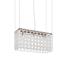 Load image into Gallery viewer, Giogali Rectangular Pendant Light in White/Matt Bronze (Small).
