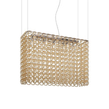 Load image into Gallery viewer, Giogali Rectangular Pendant Light in Crystal Amber/Glossy Chrome (Large).
