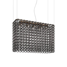 Load image into Gallery viewer, Giogali Rectangular Pendant Light in Crystal Black Nickel/Matt Bronze (Large).
