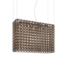 Load image into Gallery viewer, Giogali Rectangular Pendant Light in Crystal Bronze/Glossy Chrome (Large).
