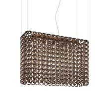 Load image into Gallery viewer, Giogali Rectangular Pendant Light in Crystal Bronze/Matt Bronze (Large).
