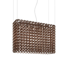 Load image into Gallery viewer, Giogali Rectangular Pendant Light in Crystal Copper/Glossy Chrome (Large).
