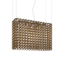Load image into Gallery viewer, Giogali Rectangular Pendant Light in Crystal Gold/Glossy Chrome (Large).
