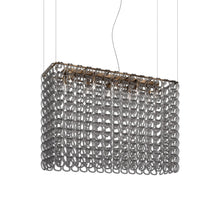 Load image into Gallery viewer, Giogali Rectangular Pendant Light in Crystal Smoky/Matt Bronze (Large).
