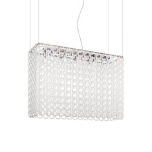 Load image into Gallery viewer, Giogali Rectangular Pendant Light in White/Glossy Chrome (Large).
