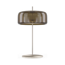 Load image into Gallery viewer, Jube G LED Table Lamp in Matt Steel/Burned Earth Transparent.
