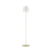 Load image into Gallery viewer, Jube LED Floor Lamp in Matt Gold/Crystal Transparent.
