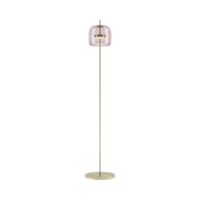 Load image into Gallery viewer, Jube LED Floor Lamp in Matt Gold/Light Amethyst Transparent.
