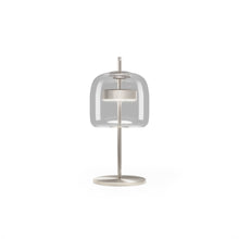 Load image into Gallery viewer, Jube LED Table Lamp in Crystal Transparent/Matt Steel (Small).
