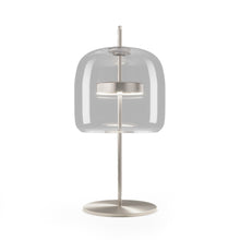 Load image into Gallery viewer, Jube LED Table Lamp in Crystal Transparent/Matt Steel (Medium).
