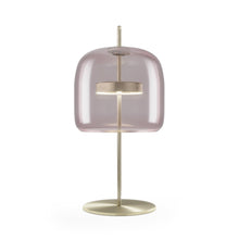 Load image into Gallery viewer, Jube LED Table Lamp in Light Amethyst Transparent/Matt Gold (Medium).
