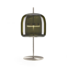 Load image into Gallery viewer, Jube LED Table Lamp in Old Green Transparent/Matt Steel (Medium).
