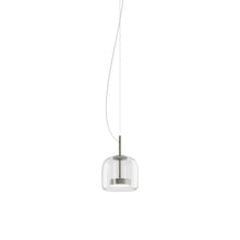 Load image into Gallery viewer, Jube S LED Pendant Light in Matt Steel/Crystal Transparent.
