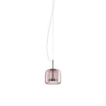 Load image into Gallery viewer, Jube S LED Pendant Light in Matt Steel/Light Amethyst Transparent.
