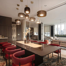Load image into Gallery viewer, Jube S LED Pendant Light in dining room.
