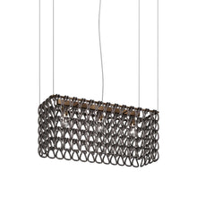 Load image into Gallery viewer, Minigiogali Rectangular Pendant Light in Black/Matt Bronze.
