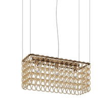 Load image into Gallery viewer, Minigiogali Rectangular Pendant Light in Crystal Amber/Matt Bronze.
