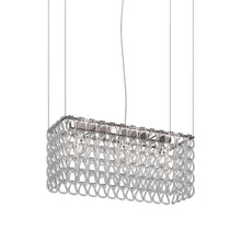 Load image into Gallery viewer, Minigiogali Rectangular Pendant Light in Crystal Transparent/Glossy Chrome.
