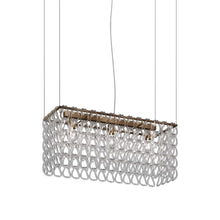 Load image into Gallery viewer, Minigiogali Rectangular Pendant Light in Crystal Transparent/Matt Bronze.
