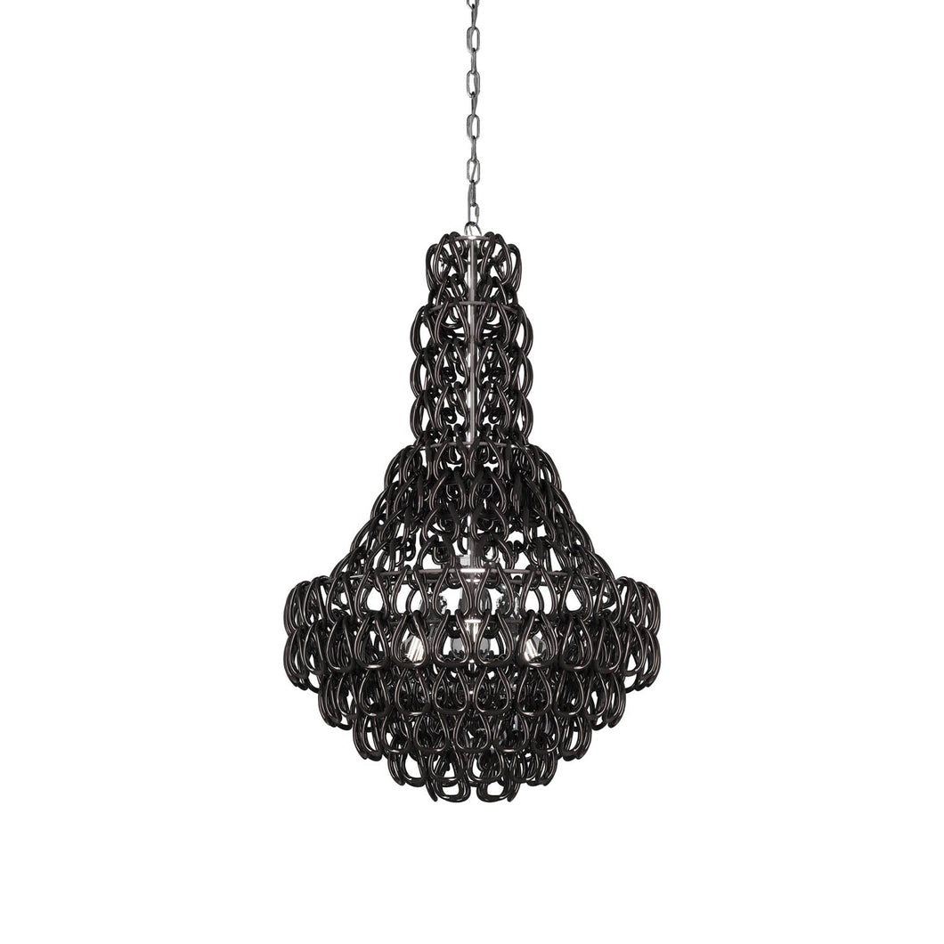 Minigiogali SP CLA Chandelier in Black/Glossy Chrome.