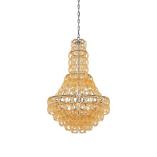 Load image into Gallery viewer, Minigiogali SP CLA Chandelier in Crystal Amber/Glossy Chrome.
