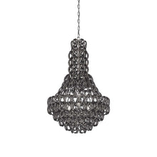 Load image into Gallery viewer, Minigiogali SP CLA Chandelier in Crystal Black Nickel/Glossy Chrome.
