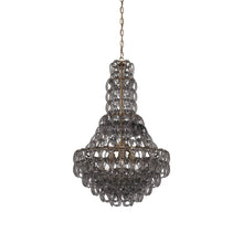 Load image into Gallery viewer, Minigiogali SP CLA Chandelier in Crystal Smoky/Matt Bronze.
