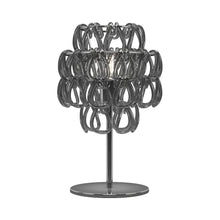 Load image into Gallery viewer, Minigiogali Table Lamp in Crystal Smoky/Glossy Chrome.
